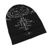 2D Flachdruck Wikinger Symbole Stylische Beanie für Erwachsene zum Layering mit Herbst- oder Winter-Outfits Bringt entspannten Charme für Streetwear oder Wochenendmode Sc