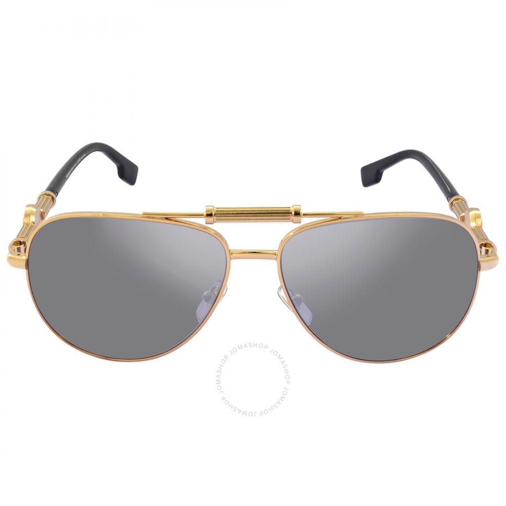 

Versace Polarized Grey Mirror Silver Pilot Unisex Sunglasses Ve2236 1002z3 59