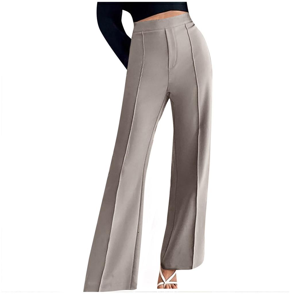 Women's Casual Sports Pants High Waist Slim Wide Leg Flared Color Slim Pants