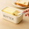 Butter box set Food-grade plastic butter box with lid Comes with knife slot Smooth