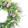 Artificial Flower Wreath Green Leaves Decorative Spring Hanging Garland for Front