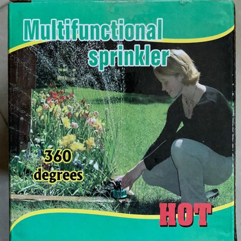 1Pc 360° Automatic Multi-Head Watering Sprinkler, Garden Irrigation Tool, Shower Head, Holiday Gift