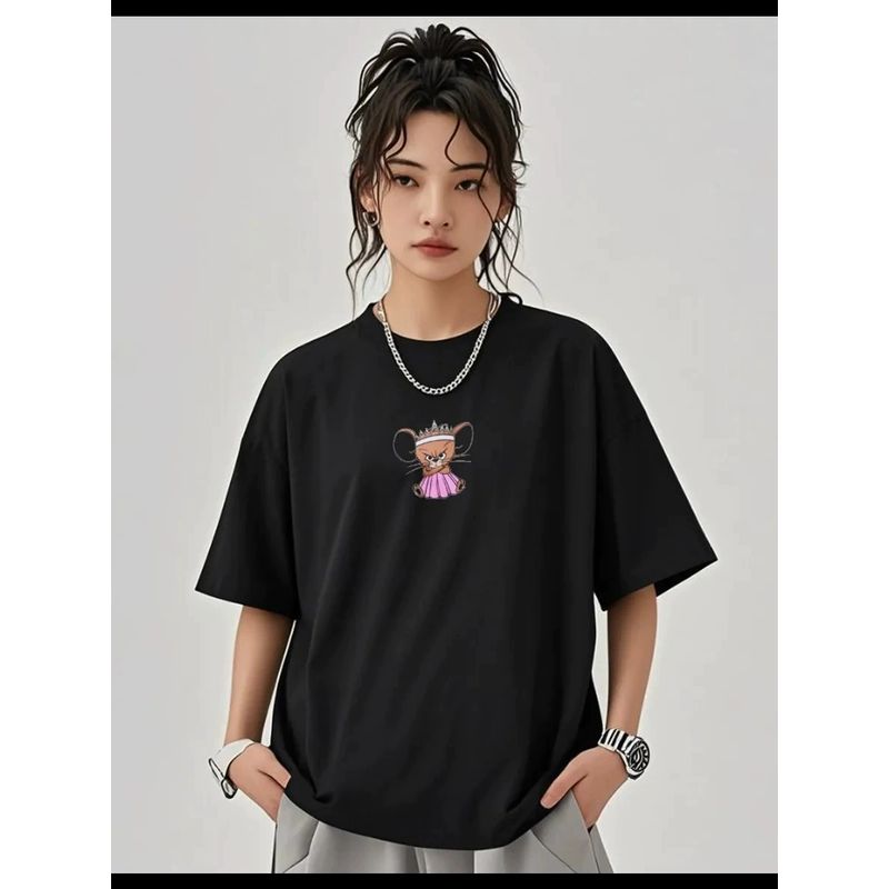 New Printed T-shirt Western Style New Fashion Casual Loose Print Short Sleeve Cotton T-shirt Top