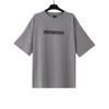 Unisex Oversized Cotton T-Shirt With Bold Letter Print Vintage Washed Loose Fit Casual Tee