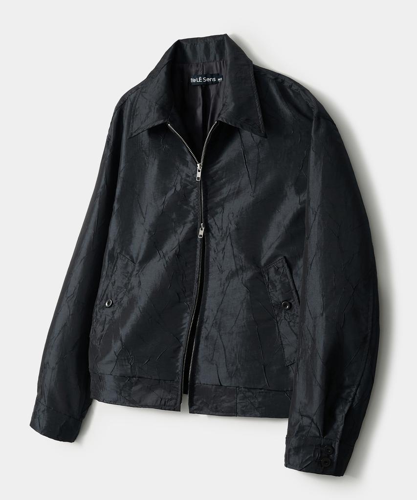 Trip Le Sens Pleated Crop Blouson_Black