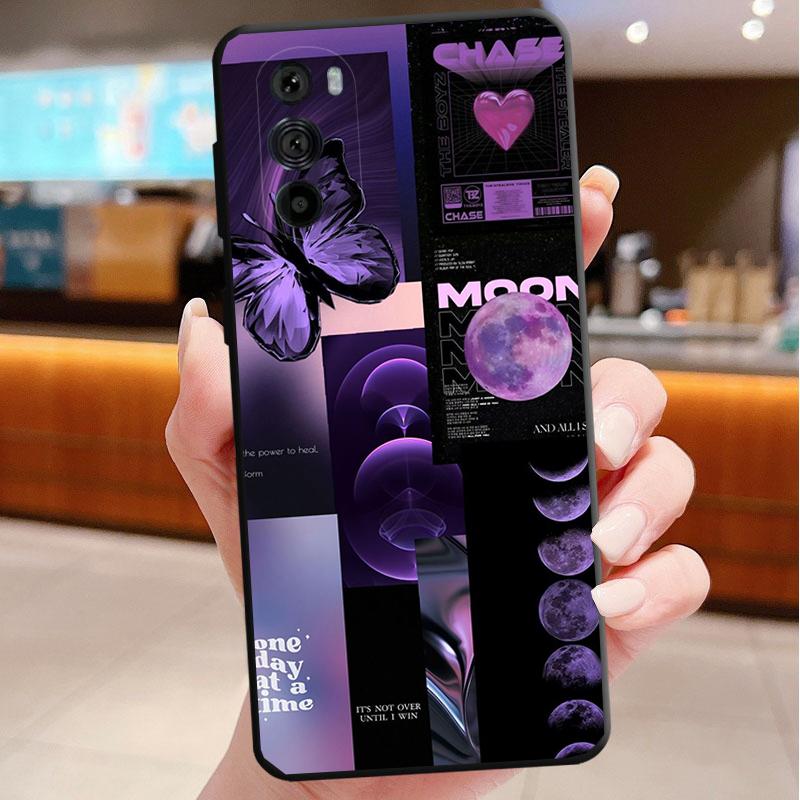 Pink Butterfly Funda Phone Case For Motorola Edge 50 40 Pro 60 50 40 30 Ultra Neo Fusion Moto G Play G Stylus G Power G