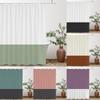 White Green 2 Various Colors Splicing Shower Curtain, Texture Fabric Bathroom Decor Waterproof Fabric Shower Curtian With Hooks
