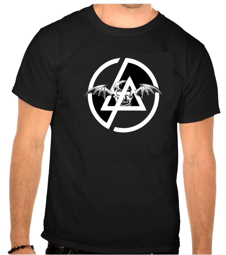 Linkin Park Logo Musica Rock Nero 100% Cotone Maglietta Uomo Top -1206-