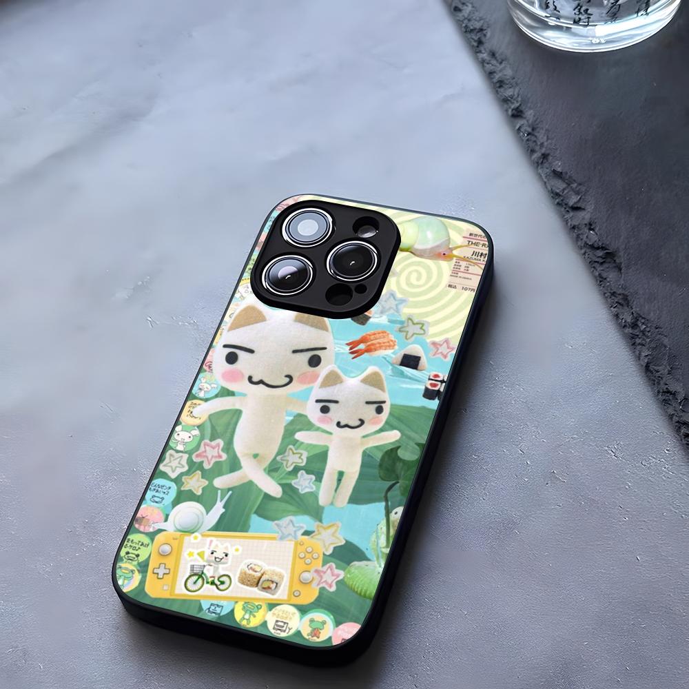 INS Cute Toro Inoue Cat Phone Case Tempered Glass For IPhone 17 13 14 16 12 15 11 Pro Max Plus Mini X XR SE2020 Coque