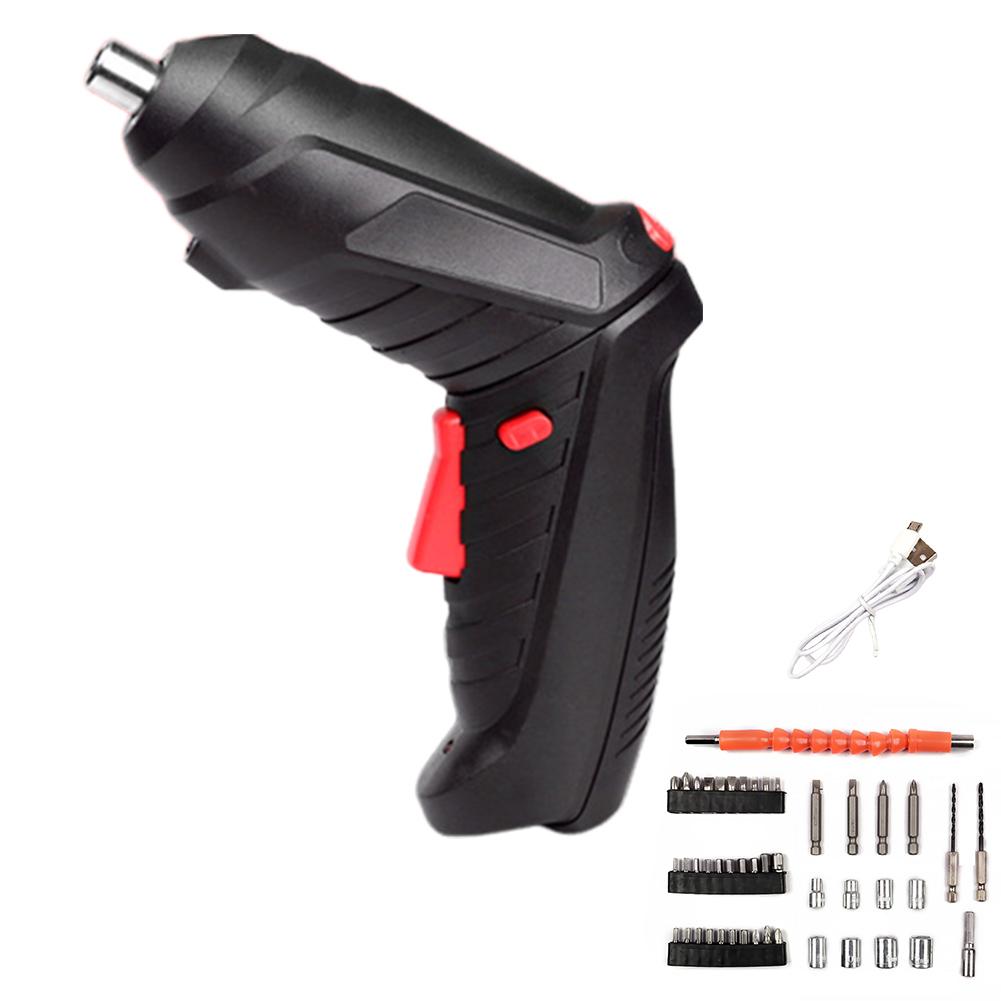 4v Electric Screwdriver Set Powerful Impact Screwdriver Drill 250r/min Lithium Battery Screwdriver 1800mah Rechargeable