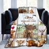 1pc Cow&Flower Printed Flannel Blanket, Cozy Soft Throw Blanket for Couch Bed Sofa Camping Travelling