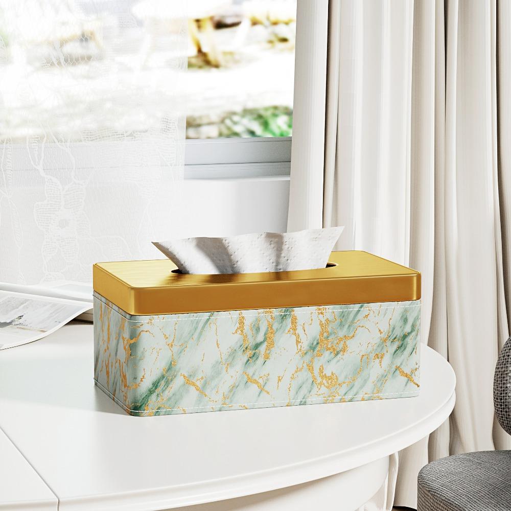 with Lid Napkin Storage Box Marbling Paper Towel Dispenser Durable Napkin Holder Living Room