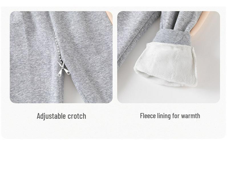 Girls' Autumn/Winter Plus Velvet Sweatshirt Set - Cute & Fashionable 2-Piece Outfit for Outdoor Wear