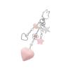 Lovely Couple Matching Keychain Heart Shaped Bag Charm for Bags and Backpacks Colorful Resin Metal Bag Pendant