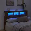 VidaXL LED Headboard Artisan Oak 160x18.5x103.5 Cm, Headboard, Headboard with Shelves, Bedroom Headboard by 857689