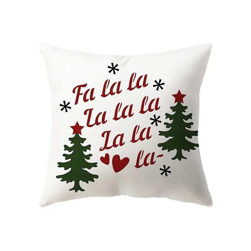 Christmas Theme Decorative Printed Pattern Cushion Cover Home Decoration Living Room Sofa Pillow X