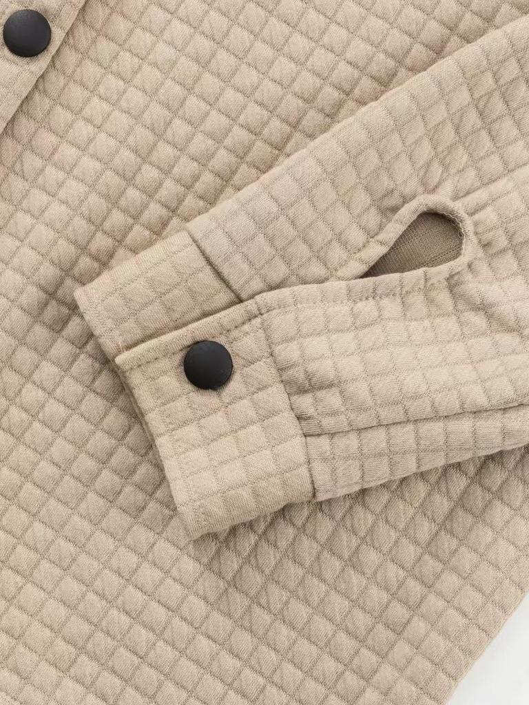 European & American Men's Plus Size Checkered Cardigan Shirt Jacket, 2025 Fashion, Long Sleeve