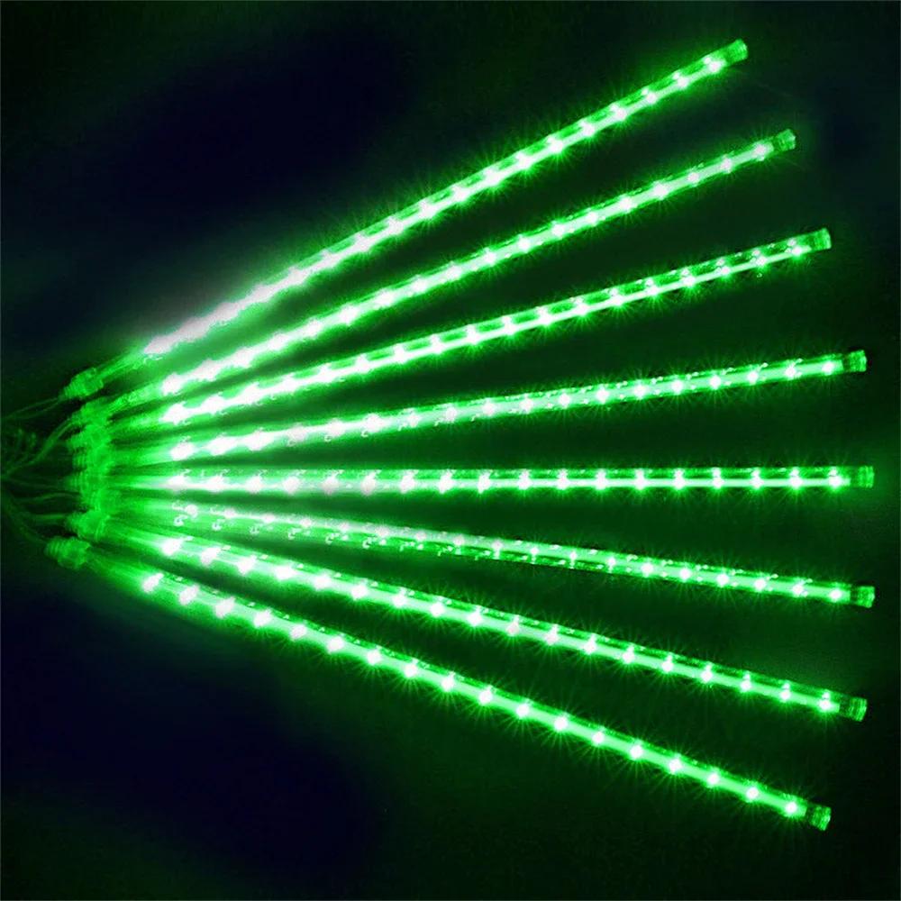 220V EU Plug LED Meteor Shower Rain Lights Falling Raindrop Fairy String Light for Garden Holiday Party Patio Decor Christmas