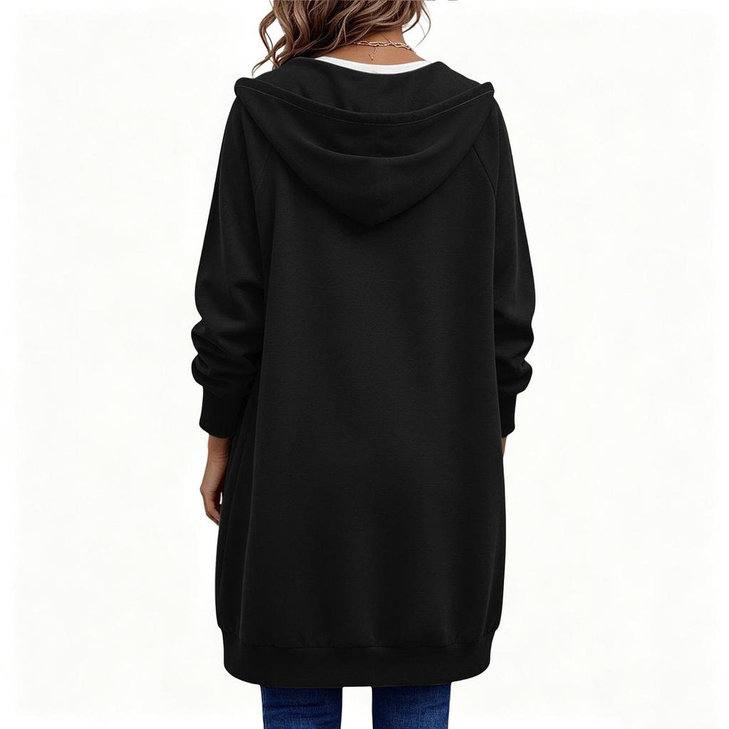 Damen Casual Farbe Langarm Locker Geschnitten Jacke für den täglichen Gebrauch