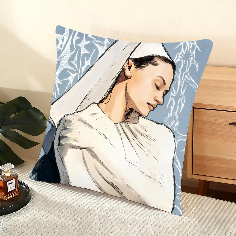 R-Rosalia Lux Cushion Cover Soft Short Plush Pillow Cover Smooth Cozy Texture Aesthetic Cushion Case Home Decor