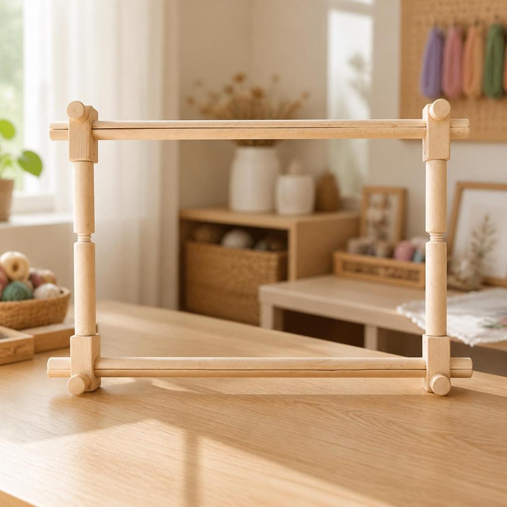 Stitching Holder Smooth Wooden Cross-Stitch Embroidery Frame