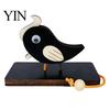 Rustic Entryway Decoration Wooden Woodpecker Door Knocker, Knocker with Pull Rope, Unique Housewarming Gifts Handmade Cute Doorbell for Shop