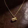 Light Luxury Gold-Plated Clavicle Necklace - Full Diamond Lucky Bag Design for Women