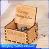 Beautiful Handmade Wooden Music Box Carved Mechanism Child Gift with Golden Lock