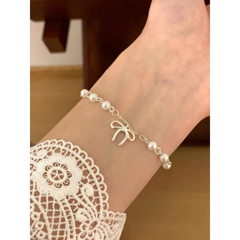 Bracelet Perle Irregulière Forme Spéciale Française Bracelet Femmes Niche Luxe Léger Exquis Doré Demi-Bracelet Bracelet Accessoires