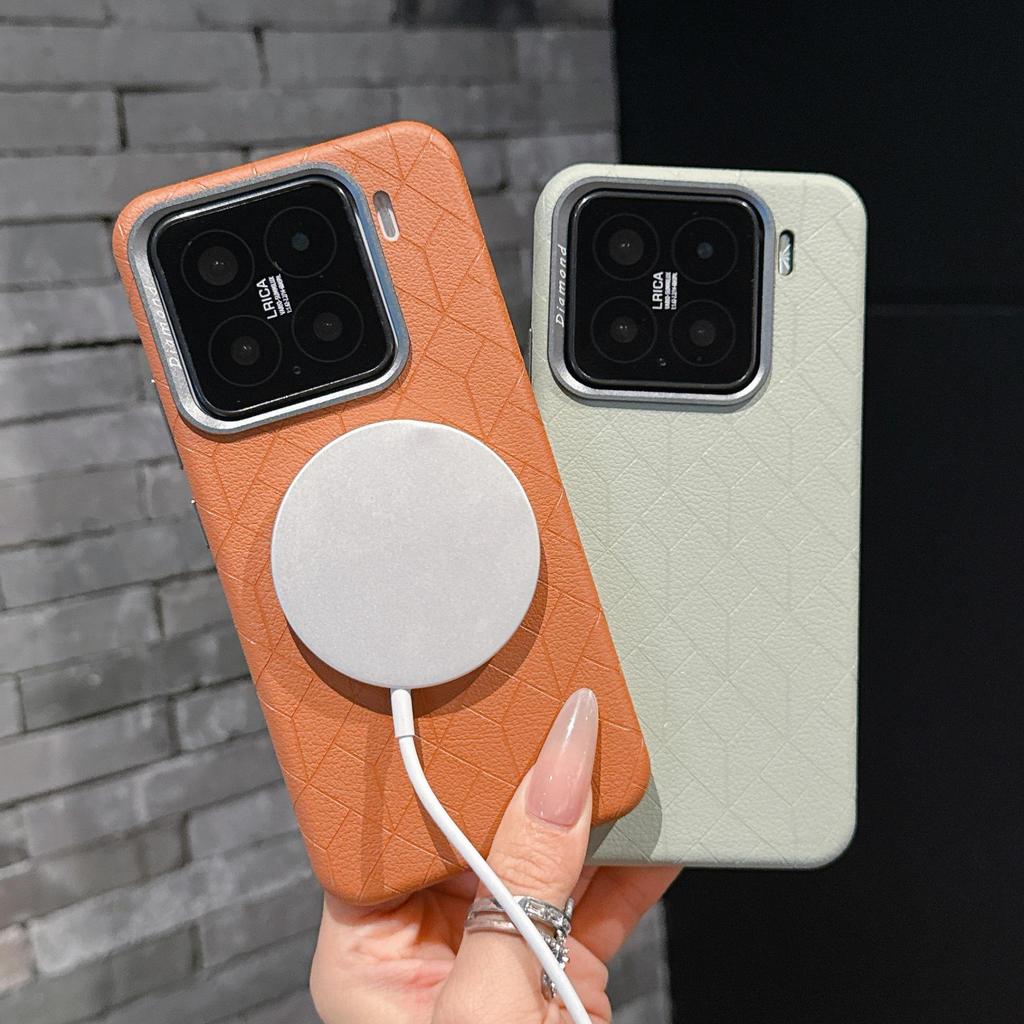 Rubik's Cube Embossed Full Coverage Magnetic Phone Case for 15 Pro - Drop-Proof Protection