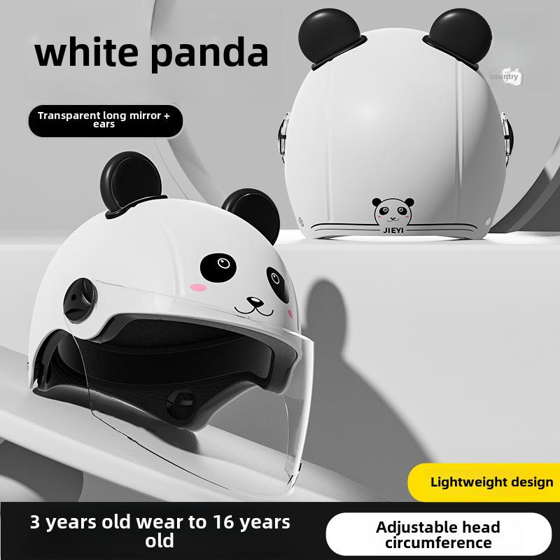 "3C Certified Kids' Winter Motorcycle Safety Helmet - Electric, Warm, Half-Helmet for Boys & Girls"