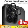 3Pcs Metal Lens Protector Glass for IPhone 16 13 12 11 14 15 Pro Max Mini Back Camera Lens Protection for IPhone 14 15 16 Plus 4
