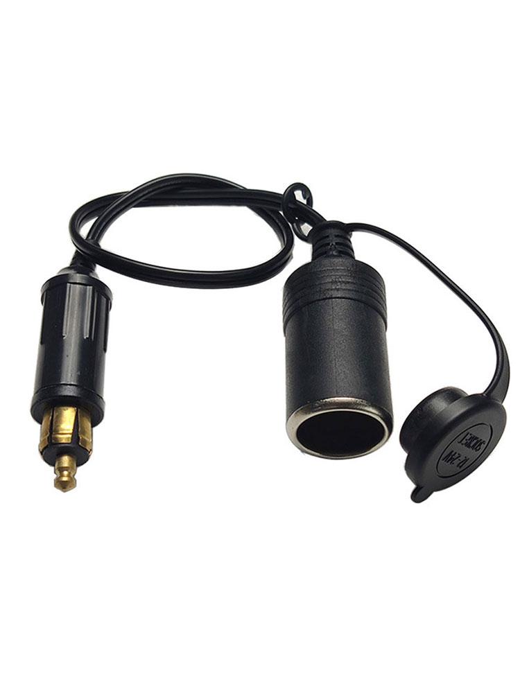 

18AWG EU Plug For BMW DIN Hella Motorcycle Charger Socket Outlet Convert to Car Cigarette Lighter Adapter Power Lead Cable