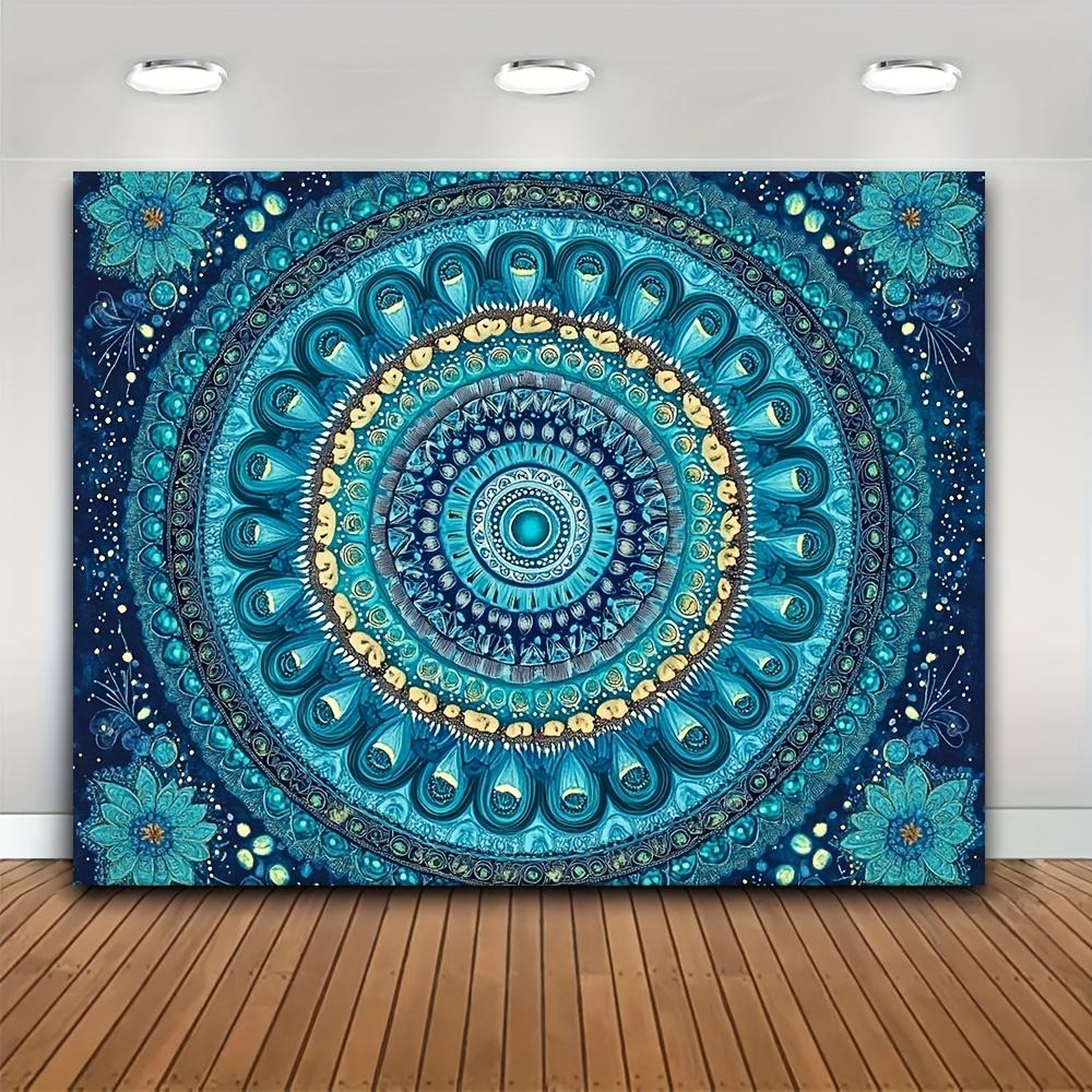 

1 Piece Mandala Art Pattern Tapestry Polyester Material Ideal for Living Room Bedroom Decoration with Installation Kit 74x94cm(29x37in)