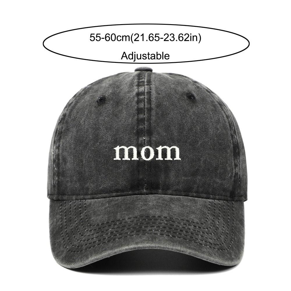 Retro Dad Mom Embroidery Baseball Cap Washed Cotton Adjustable Couple Cap Sunscreen Hats For Man Women