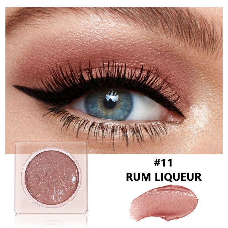 Ombretto monocromatico lucido Commercio estero Matte Pearlescent Glitter Beauty Makeup Ombretto a 12 colori
