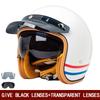 Retro Semi-open Motorcycle Helmet Cross-country Motorcycle Accessories Motorcycle Helmet 3/4 Retro Helmet In Winter