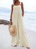 2024 Women's Ethnic Style Sleeveless Wide-Leg Button Jumpsuit