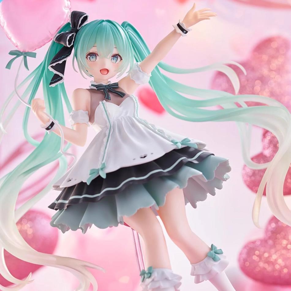 In Stock Hatsune Miku Birthday  Amp+ Figure Heart Balloon Pvc Anime Action Model Collectible Toys Gift