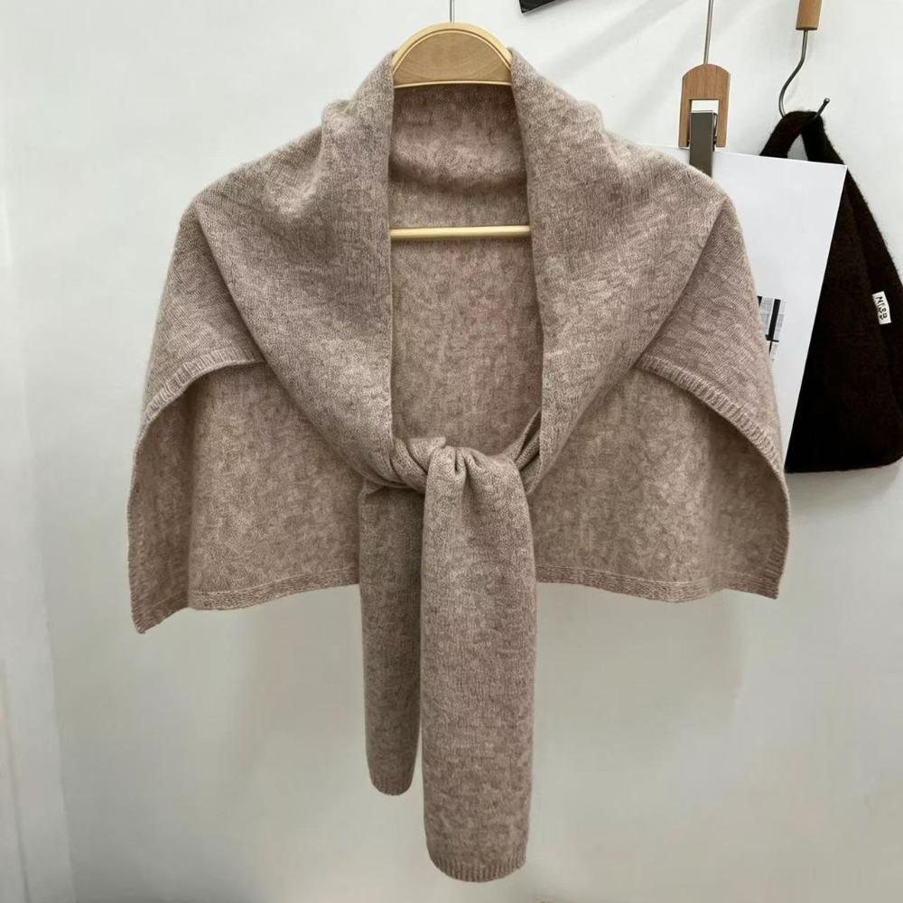 Cloak Knitted Neck Wrap Cape Large Wraps Elegant Large Scarves Scarf Accessories
