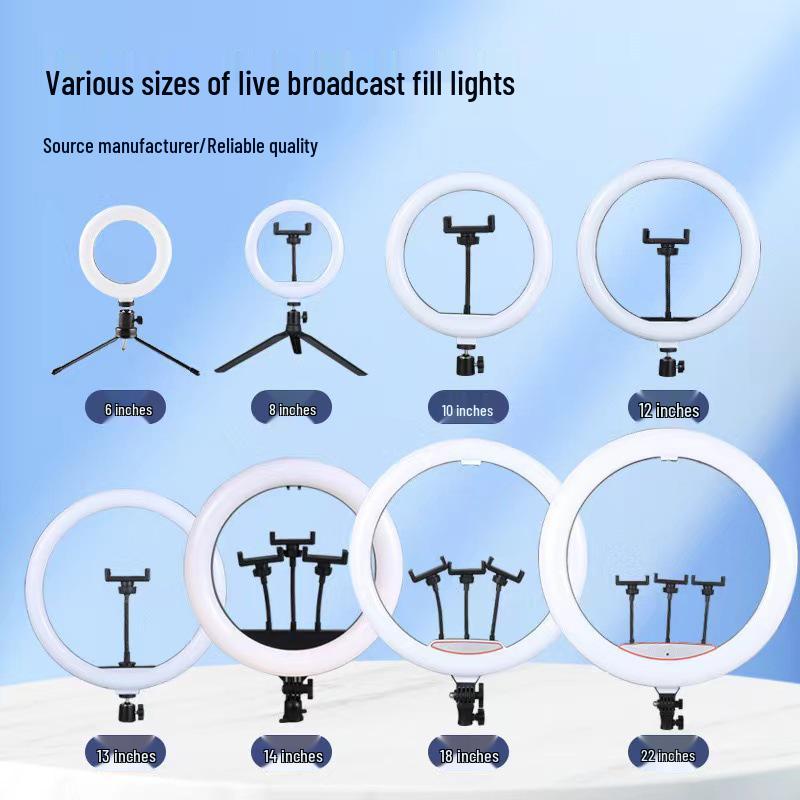 8-Inch Desktop Ring Light with 10-Inch Mobile Phone Holder for Live Streaming and Beauty Photography