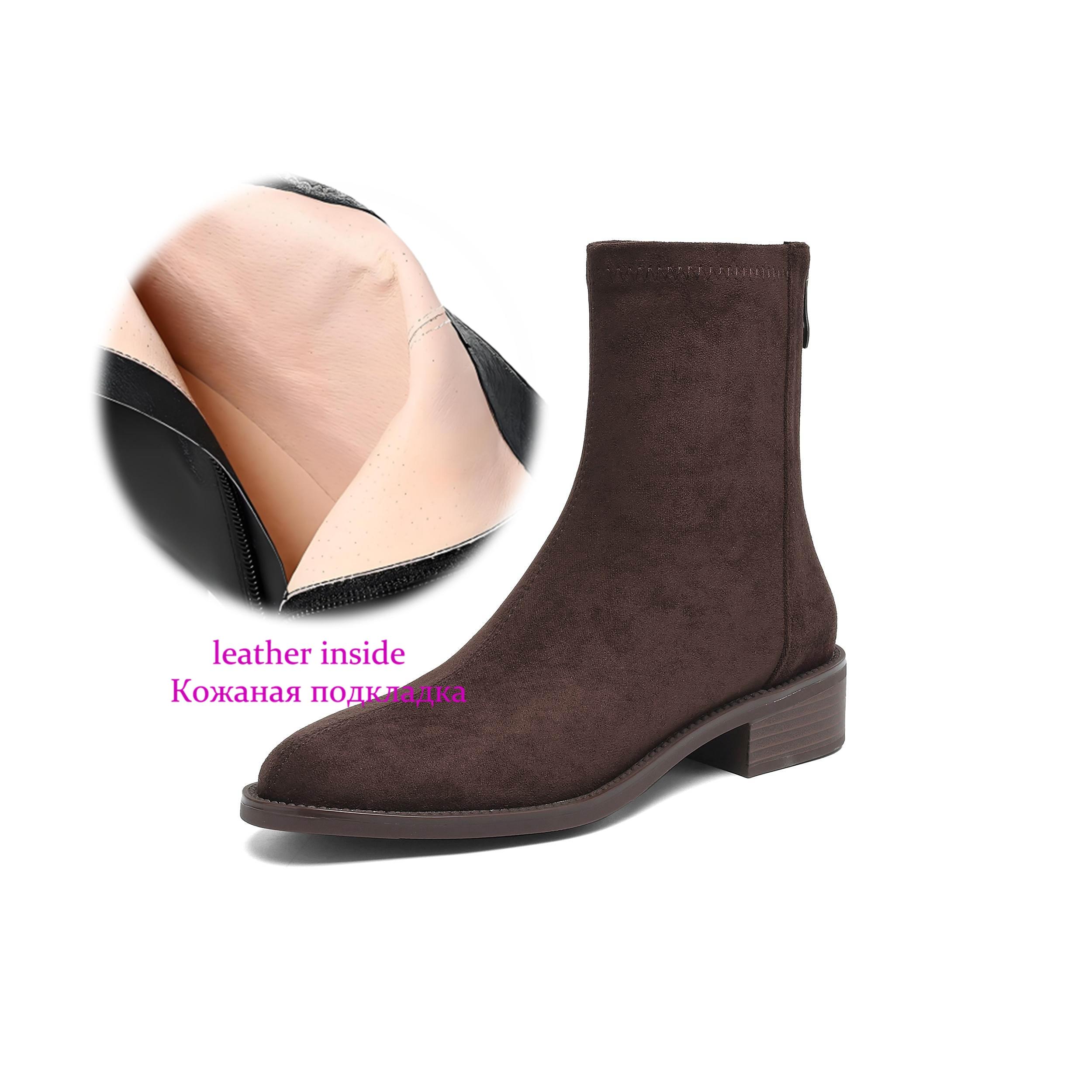 

Krazing Pot Замшевые Ботильоны Челси с Круглым Носком и Толстым Каблуком, Размер 42, Молния, Красота, Леди, Женские Ботильоны в Лаконичном Стиле 34