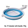 Thickened Collapsible Kitchen Colander with Handle - Multifunctional Wash & Fruit Basket