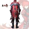 New Game   Diluc New Costume Full Set Red Coat Pants Unisex Adult Game Cosplay Costume Halloween Party Unifrom Wig