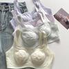 Vest Rabbit-ear Bra for Women Thin and Seamless Bra Mesh Gathering Bra Beautiful Back Without Underwire Bra Push Up Bra