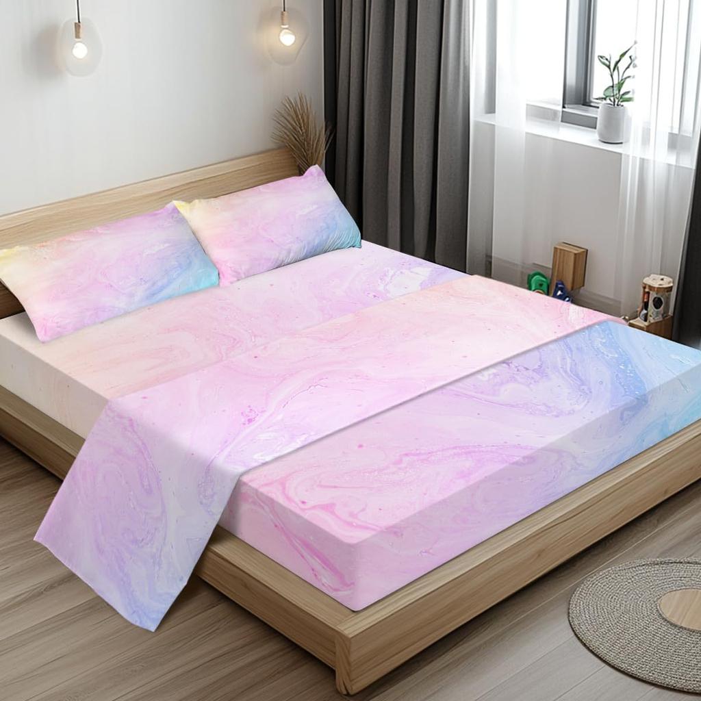 Bohemian Pink Pattern Sheet Four-Piece Bedding Set Bedroom Dormitory Bedding Decoration