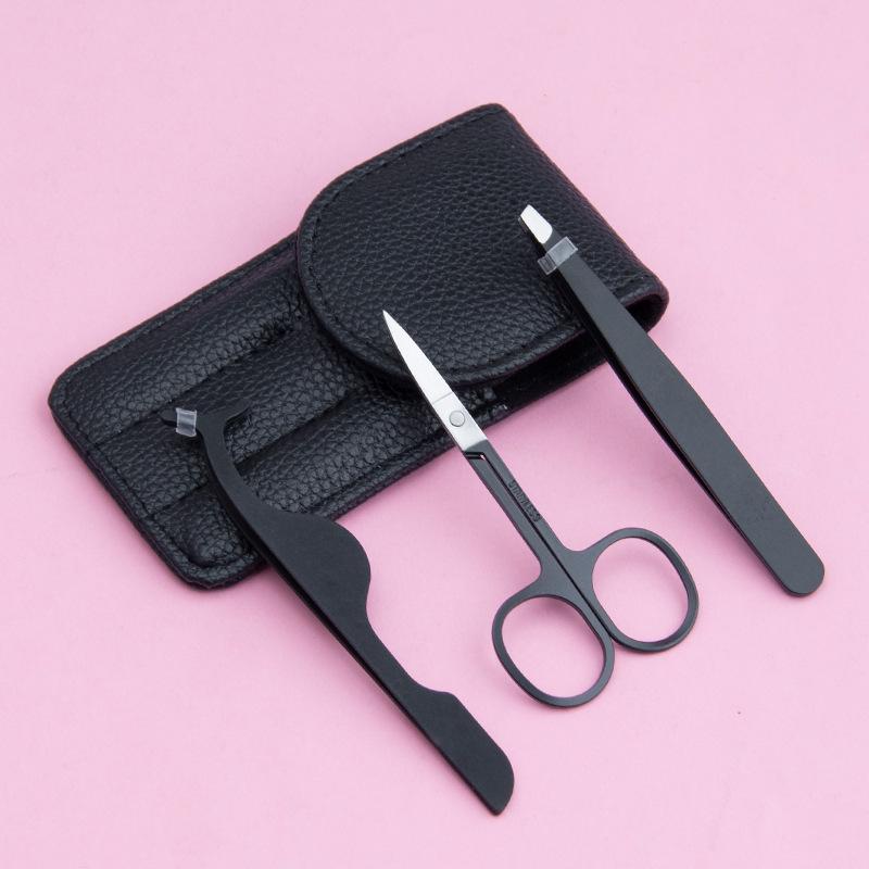 3Pcs Eyebrow Hair Removal Tweezers Stainless Steel Eyelash Clip Professional Lash Tweezer Set Eyebrow Forceps Tip Makeup Tools