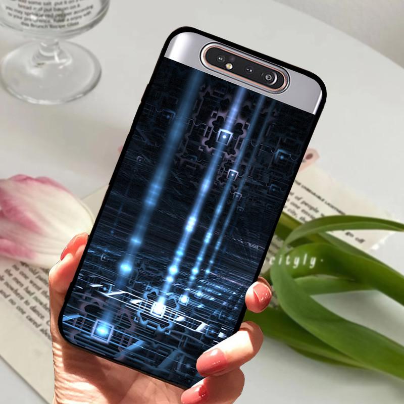 Per Samsung Galaxy A80 Custodia A 80 Antiurto Morbida TPU Silicone Copri Telefono Per Samsung Galaxy A80 Funda A80 2019 Capa Cartone Animato