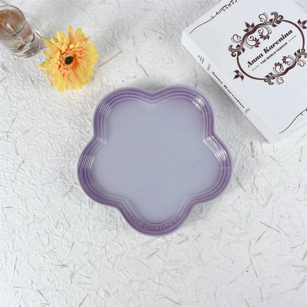 Piatto Piccolo in Ceramica Fiori di Pruno Multiuso 14cm Ciotole Rialzate per Animali Domestici Colore Solido Multicolore Ciotola per Cibo Gatti