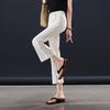 SOFSIL Women's White Cropped Micro-Flare Jeans